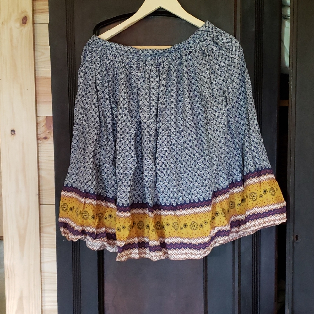 A-Line knee length skirt